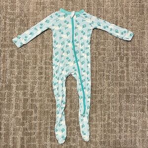 KicKee Kic Kee Pants Aqua Kite Full Zip Onsie Sleeper Pajamas